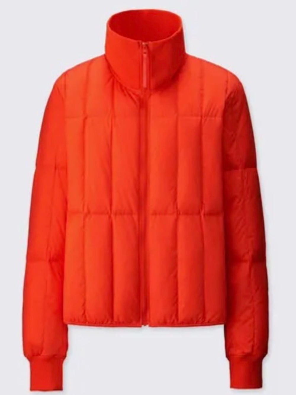 Lemaire X Uniqlo U Red Quilted High Neck Down Puffer Size Medium EUC